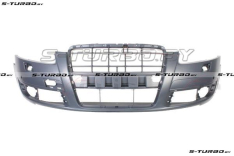 Бампер передний (грунтованный) с отв. под омыватели, с отв. под парктроники