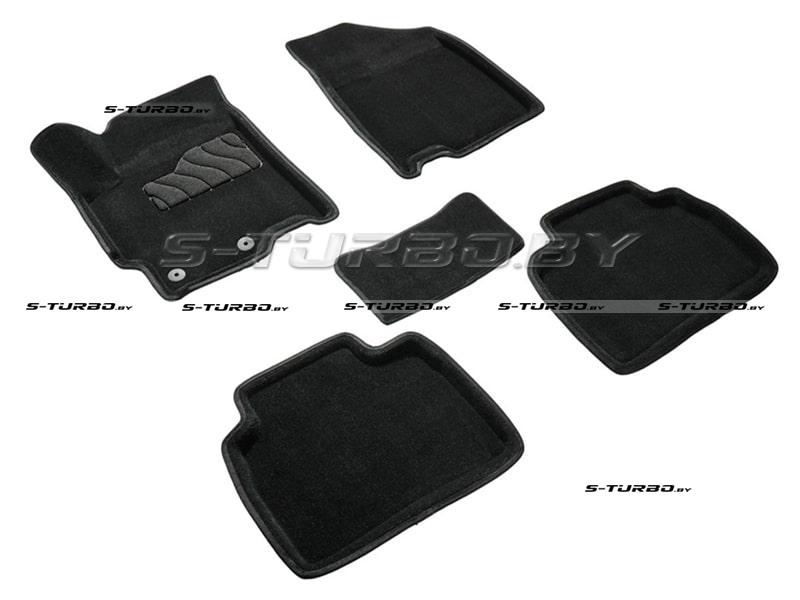 Коврики 3D модельные ворсовые в салон, черные