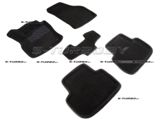 Коврики 3D модельные ворсовые в салон, черные