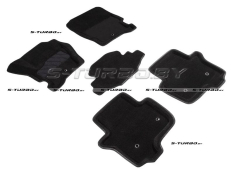 Коврики 3D модельные ворсовые в салон, черные