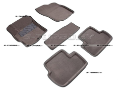 Коврики 3D модельные ворсовые в салон, серые