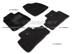 Коврики 3D модельные ворсовые в салон, черные