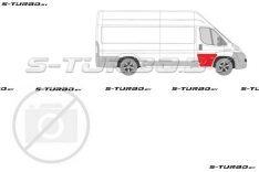 Дверь передняя (правая) наружная часть, 66 см высота, заводской штамп