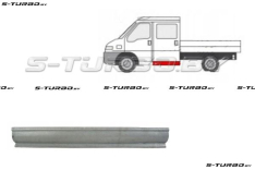 Порог (левый=правый) под боковую дверь дубль кабины, 78 см длина, заводской штамп
