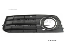 Решетка в бампер (левая) с отв. под противотуманку, с хромом