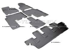Коврики модельные полиуретановые в салон (высокий борт), 7 мест