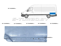 Крыло заднее (левое) над колесом, задняя часть, длинная база, до первой складки, заводской штамп