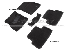 Коврики 3D модельные ворсовые в салон, черные