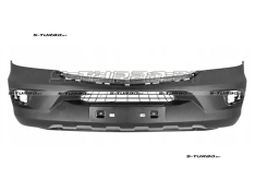 Бампер передний (черный) с отв. под противотуманки, без отв. под омыватели, без отв. под парктроники