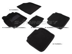 Коврики 3D модельные ворсовые в салон, черные