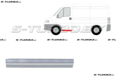 Порог (левый) под переднюю дверь, заводской штамп