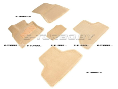 Коврики 3D модельные ворсовые в салон, бежевые