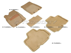 Коврики 3D модельные ворсовые в салон, бежевые