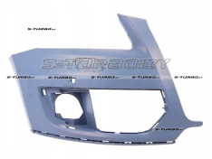 Бампер передний (грунтованный) (правая часть) с отв. под омыватели, с отв. под парктроники, кроме s-line