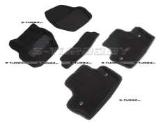 Коврики 3D модельные ворсовые в салон, черные