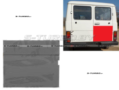 Дверь задняя (правая) распашная, нижняя наружная часть, высота 55 см, заводской штамп