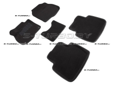 Коврики 3D модельные ворсовые в салон, черные