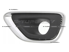 Решетка в бампер (левая) с отв. под противотуманку, с хромом, 2014-2016