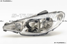 Передняя фара (левая) 1998-2005, прозрачное стекло, двухламповая