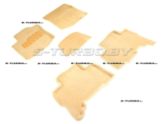 Коврики 3D модельные ворсовые в салон, бежевые