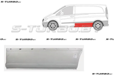 Панель боковая (левая) за водительской дверью, короткая / длинная база, 37 см высота (с заходом под молдинг) заводской штамп
