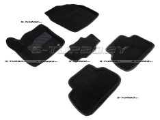 Коврики 3D модельные ворсовые в салон, черные