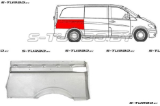 Крыло заднее (правое) над колесом (версия с сдвижной дверью) короткая база, до стекла, заводской штамп