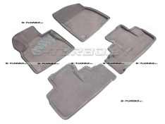 Коврики 3D модельные ворсовые в салон, серые (кроме гибрида)
