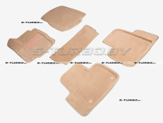 Коврики 3D модельные ворсовые в салон, бежевые