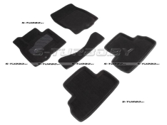 Коврики 3D модельные ворсовые в салон, черные