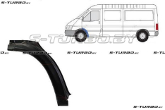 Арка передняя, задняя часть, под дверь (левая) заводской штамп