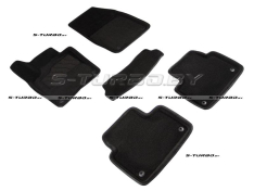 Коврики 3D модельные ворсовые в салон, черные