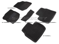 Коврики 3D модельные ворсовые в салон, черные