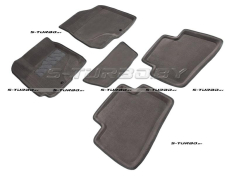 Коврики 3D модельные ворсовые в салон, серые