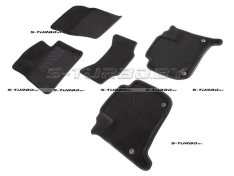 Коврики 3D модельные ворсовые в салон, черные