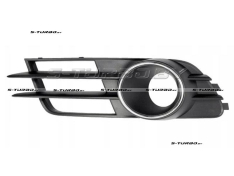 Решетка в бампер (левая) с отв. под противотуманку, с хромом