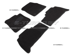 Коврики 3D модельные ворсовые в салон, черные