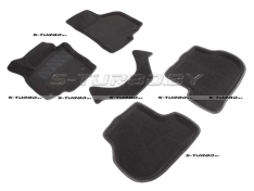 Коврики 3D модельные ворсовые в салон, черные