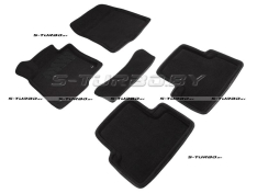 Коврики 3D модельные ворсовые в салон, черные