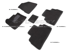 Коврики 3D модельные ворсовые в салон, черные