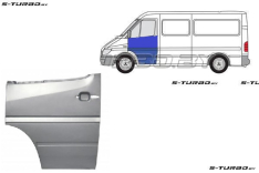 Дверь передняя (левая) наружная часть, до стекла, заводской штамп
