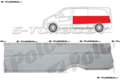 Панель боковая (левая) выше молдинга, на всю длину кузова, до стекла (версия без сдвижной двери) maxi длинная база, заводской штамп