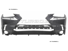 Бампер передний (грунтованный) с отв. под омыватели, без отв. под парктроники, 2018-2021