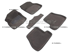 Коврики 3D модельные ворсовые в салон, серые (акпп)