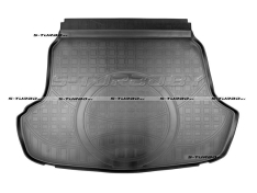 Коврик в багажник модельный полиуретановый, с выступом под запаску