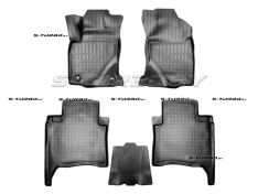Коврики модельные полиуретановые в салон (высокий борт), 5 мест