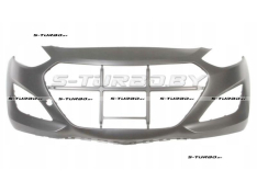 Бампер передний (грунтованный) без отв. под омыватели, с отв. под парктроники