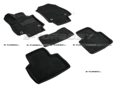 Коврики 3D модельные ворсовые в салон, черные