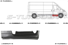 Порог (правый) под переднюю дверь (длина 815 мм, с выходом на стойку) заводской штамп