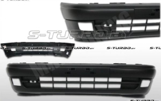 Бампер передний (черный) с отв. под противотуманки